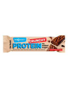 BATON PROTEINOWY CRUNCHY KAKAOWY W CZEKOLADZIE MLECZNEJ BEZ DODATKU CUKRÓW BEZGLUTENOWY 40 g - MAXSPORT