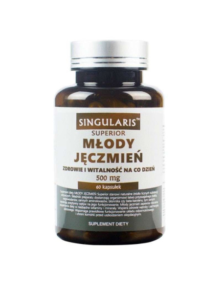Młody Jęczmień 500mg Superior - 60kaps - Singularis