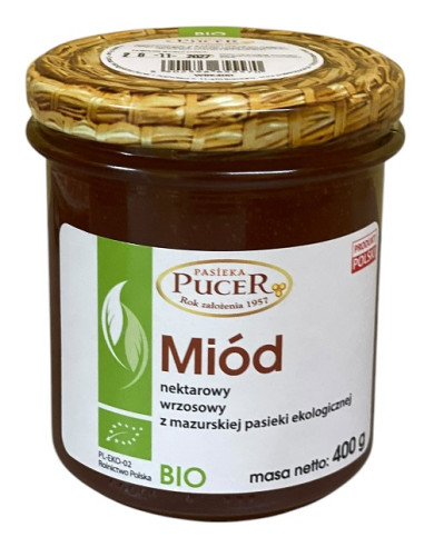 MIÓD WRZOSOWY BIO 400 g - PASIEKA PUCER
