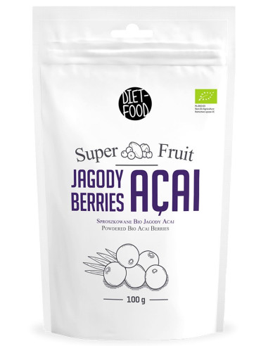 JAGODY ACAI SPROSZKOWANE BIO 100 g - DIET-FOOD