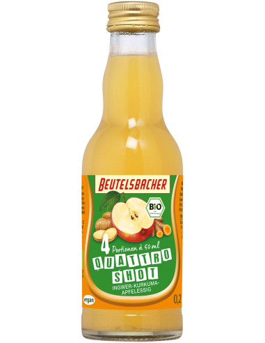 SHOT NA ODPORNOŚĆ IMBIR - KURKUMA BIO 200 ml - BEUTELSBACHER
