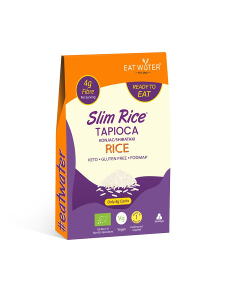MAKARON (Z TAPIOKI I KONJAC) W KSZTAŁCIE RYŻU BEZGLUTENOWY BIO 200 g - SLIM (EAT WATER)