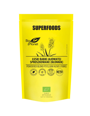ŁUSKI BABKI JAJOWATEJ (BŁONNIK) BIO 400 g - BIO PLANET SUPERFOODS