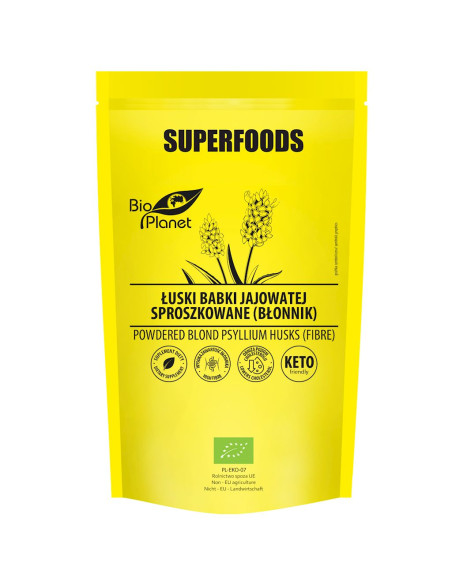 ŁUSKI BABKI JAJOWATEJ (BŁONNIK) BIO 400 g - BIO PLANET SUPERFOODS