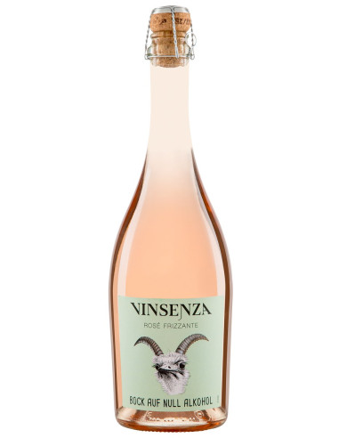 WINO BEZALKOHOLOWE FRIZZANTE RÓŻOWE SŁODKIE MUSUJĄCE BIO 750 ml - VINSENZA (RIEGEL)