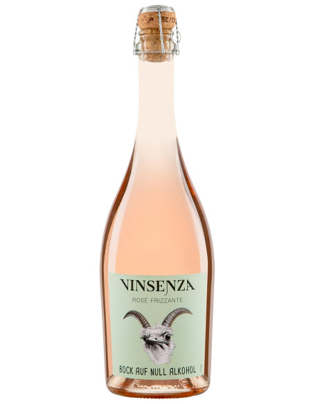WINO BEZALKOHOLOWE FRIZZANTE RÓŻOWE SŁODKIE MUSUJĄCE BIO 750 ml - VINSENZA (RIEGEL)