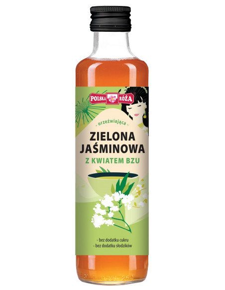 HERBATA ZIELONA JAŚMINOWA Z KWIATEM BZU 250 ml - POLSKA RÓŻA