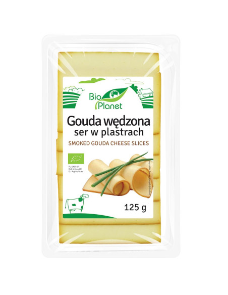 SER GOUDA WĘDZONY PLASTRY BIO 125 g - BIO PLANET