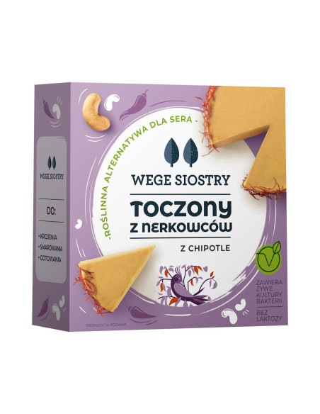 WEGAŃSKA ALTERNATYWA SERA Z ORZECHÓW NERKOWCA Z PAPRYKĄ CHIPOTLE BEZGLUTENOWA 140 g - WEGE SIOSTRY