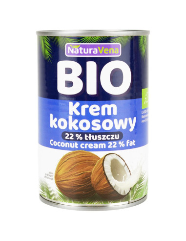 COCONUT MILK - NAPÓJ KOKOSOWY 22 % TŁUSZCZU BIO 400 g - NATURAVENA