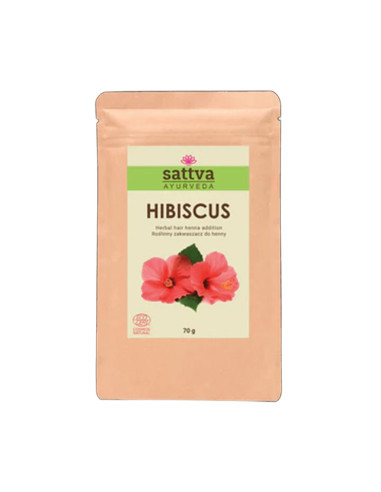 ZAKWASZACZ ROŚLINNY DO HENNY HIBISKUS ECO 70 g - SATTVA (AYURVEDA)