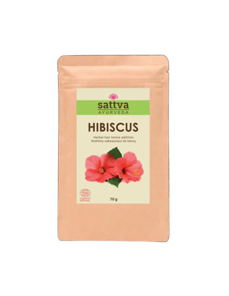 ZAKWASZACZ ROŚLINNY DO HENNY HIBISKUS ECO 70 g - SATTVA (AYURVEDA)