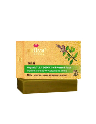 MYDŁO NATURALNE TULSI ECO 100 g - SATTVA (AYURVEDA)