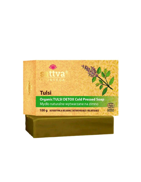 MYDŁO NATURALNE TULSI ECO 100 g - SATTVA (AYURVEDA)