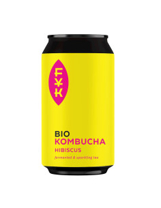 KOMBUCHA HERBATA CZARNA Z HIBISKUSEM BEZGLUTENOWA BIO 330 ml - FOREVER YOUNG KOMBUCHA