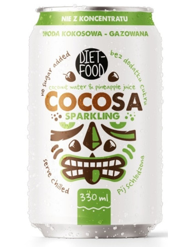 WODA KOKOSOWA GAZOWANA 330 ml - DIET-FOOD (COCOSA)