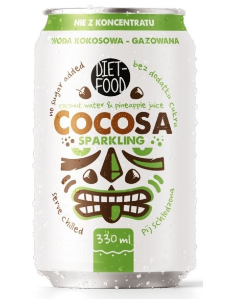 WODA KOKOSOWA GAZOWANA 330 ml - DIET-FOOD (COCOSA)