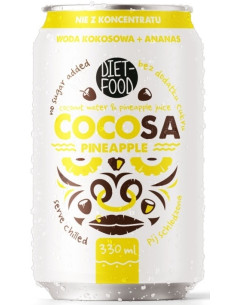 WODA KOKOSOWA Z SOKIEM Z ANANASA 330 ml - DIET-FOOD (COCOSA)