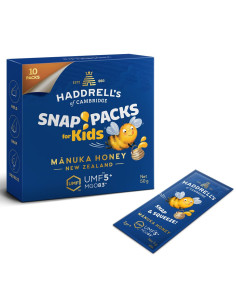 MIÓD MANUKA KIDS MGO 83+ UMF 5+ 10 SASZETEK - HADDRELL'S OF CAMBRIDGE