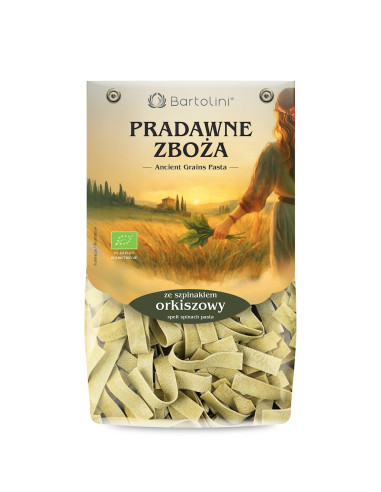 MAKARON (ORKISZOWY SZPINAKOWY) WSTĄŻKI BIO 250 g - BARTOLINI (PRADAWNE ZBOŻA)