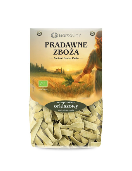 MAKARON (ORKISZOWY SZPINAKOWY) WSTĄŻKI BIO 250 g - BARTOLINI (PRADAWNE ZBOŻA)