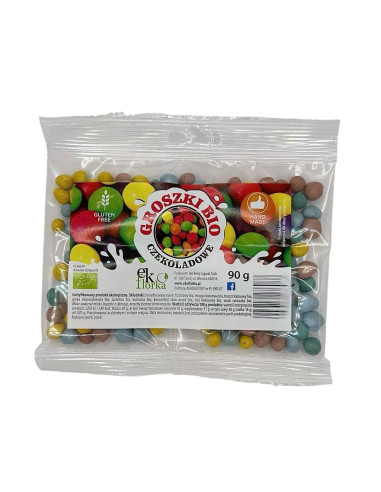 GROSZKI CZEKOLADOWE BEZGLUTENOWE BIO 90 g - EKOFLORKA