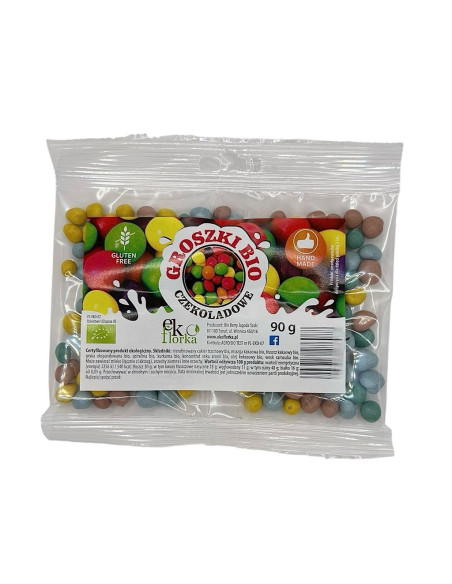 GROSZKI CZEKOLADOWE BEZGLUTENOWE BIO 90 g - EKOFLORKA