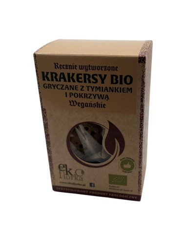 KRAKERSY GRYCZANE Z TYMIANKIEM I POKRZYWĄ BIO 90 g - EKOFLORKA