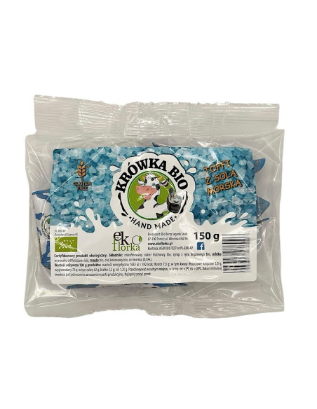 KRÓWKI TOFFI Z SOLĄ MORSKĄ BEZGLUTENOWE BIO 150 g - EKOFLORKA