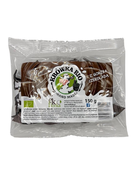 KRÓWKI Z CZEKOLADĄ GORZKĄ BEZGLUTENOWE BIO 150 g - EKOFLORKA