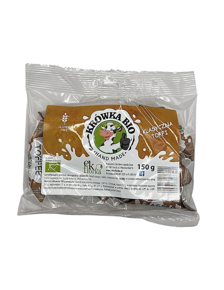KRÓWKI KLASYCZNE O SMAKU TOFFI BEZGLUTENOWE BIO 150 g - EKOFLORKA