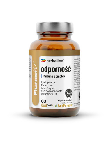 KAPSUŁKI NA ODPORNOŚĆ (IMMUNO COMPLEX) BEZGLUTENOWE 60 szt. - PHARMOVIT (HERBALLINE)