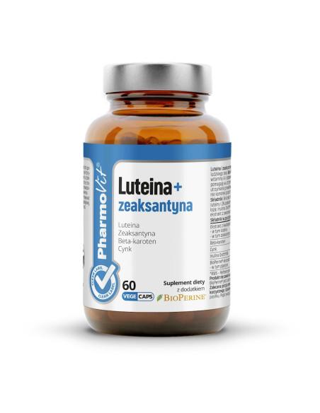 LUTEINA + ZEAKSANTYNA BEZGLUTENOWA 60 KAPSUŁEK - PHARMOVIT (CLEAN LABEL)