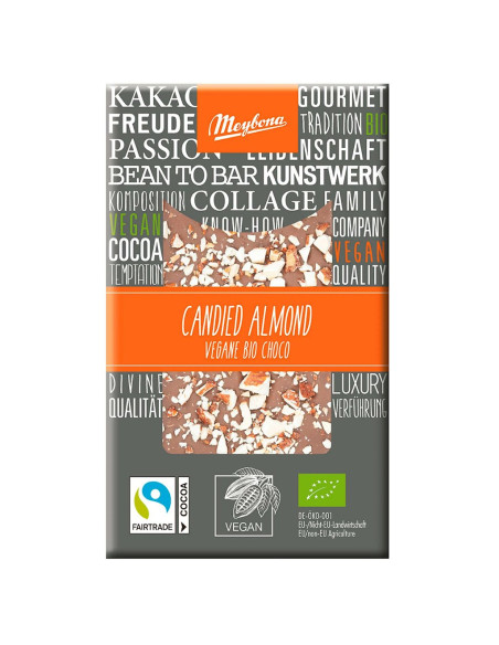 TABLICZKA KAKAOWA MIGDAŁY - SÓL FAIR TRADE BIO 30 g - MEYBONA