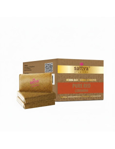 HENNA CZERWONA W KOSTCE ECO (3 x 80 g) 240 g - SATTVA (AYURVEDA)