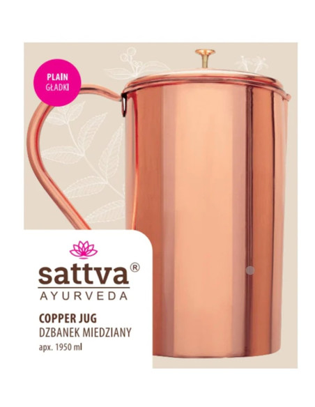 DZBANEK MIEDZIANY PLAIN 1,25 L- SATTVA (AYURVEDA)