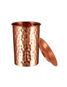 KUBEK MIEDZIANY HAMMER Z PRZYKRYWKĄ 350 ml - SATTVA (AYURVEDA)