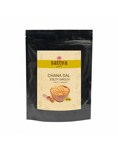 GROCH ŻÓŁTY ŁUSKANY CHANA DAL 500 g - SATTVA (FOODS)