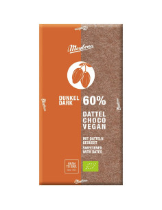 TABLICZKA KAKAOWA 60 % SŁODZONA DAKTYLAMI BIO 80 g - MEYBONA