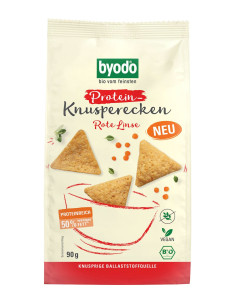 CHRUPKI PROTEINOWE Z SOCZEWICY SOLONE BEZGLUTENOWE BIO 90 g - BYODO