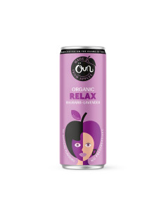 NAPÓJ MUSUJĄCY NA RELAKS RABARBAR - LAWENDA BIO 250 ml - OUN