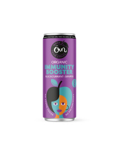 NAPÓJ MUSUJĄCY NA ODPORNOŚĆ CZARNA PORZECZKA - JAŁOWIEC BEZ DODATKU CUKRÓW BIO 250 ml -  OUN