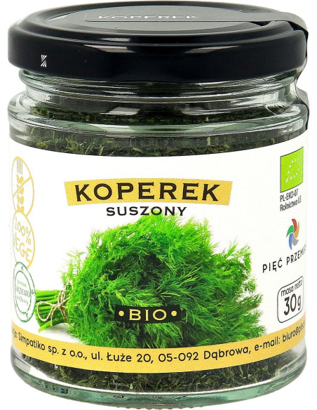 KOPEREK SUSZONY BEZGLUTENOWY BIO 30 g - PIĘĆ PRZEMIAN