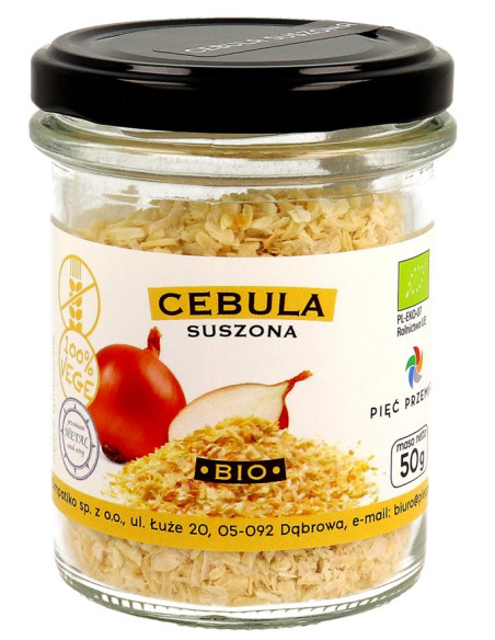CEBULA SUSZONA BEZGLUTENOWA BIO 50 g - PIĘĆ PRZEMIAN