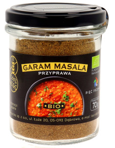 GARAM MASALA BEZGLUTENOWA BIO 70 g - PIĘĆ PRZEMIAN