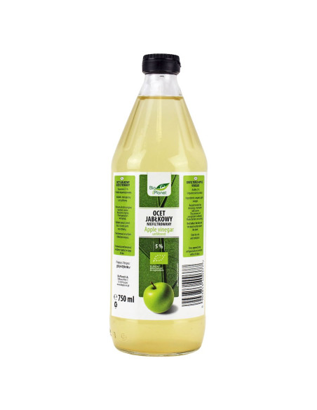 OCET JABŁKOWY 5 % NIEFILTROWANY BIO 750 ml -  BIO PLANET