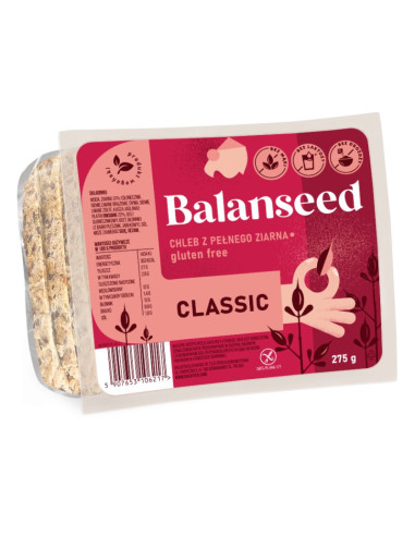 CHLEB Z PEŁNEGO ZIARNA KROJONY BEZGLUTENOWY 275 g - BALVITEN