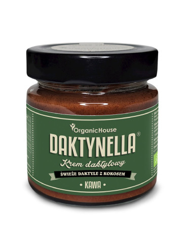 KREM KOKOS - DAKTYLE MEDJOOL - KAWA BEZGLUTENOWY BIO 190 g - ORGANICHOUSE (DAKTYNELLA)