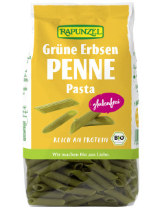 MAKARON PROTEINOWY (Z GROSZKU ZIELONEGO) PENNE BEZGLUTENOWY BIO 300 g - RAPUNZEL