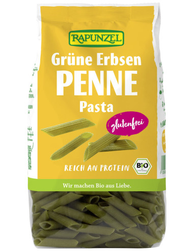 MAKARON PROTEINOWY (Z GROSZKU ZIELONEGO) PENNE BEZGLUTENOWY BIO 300 g - RAPUNZEL
